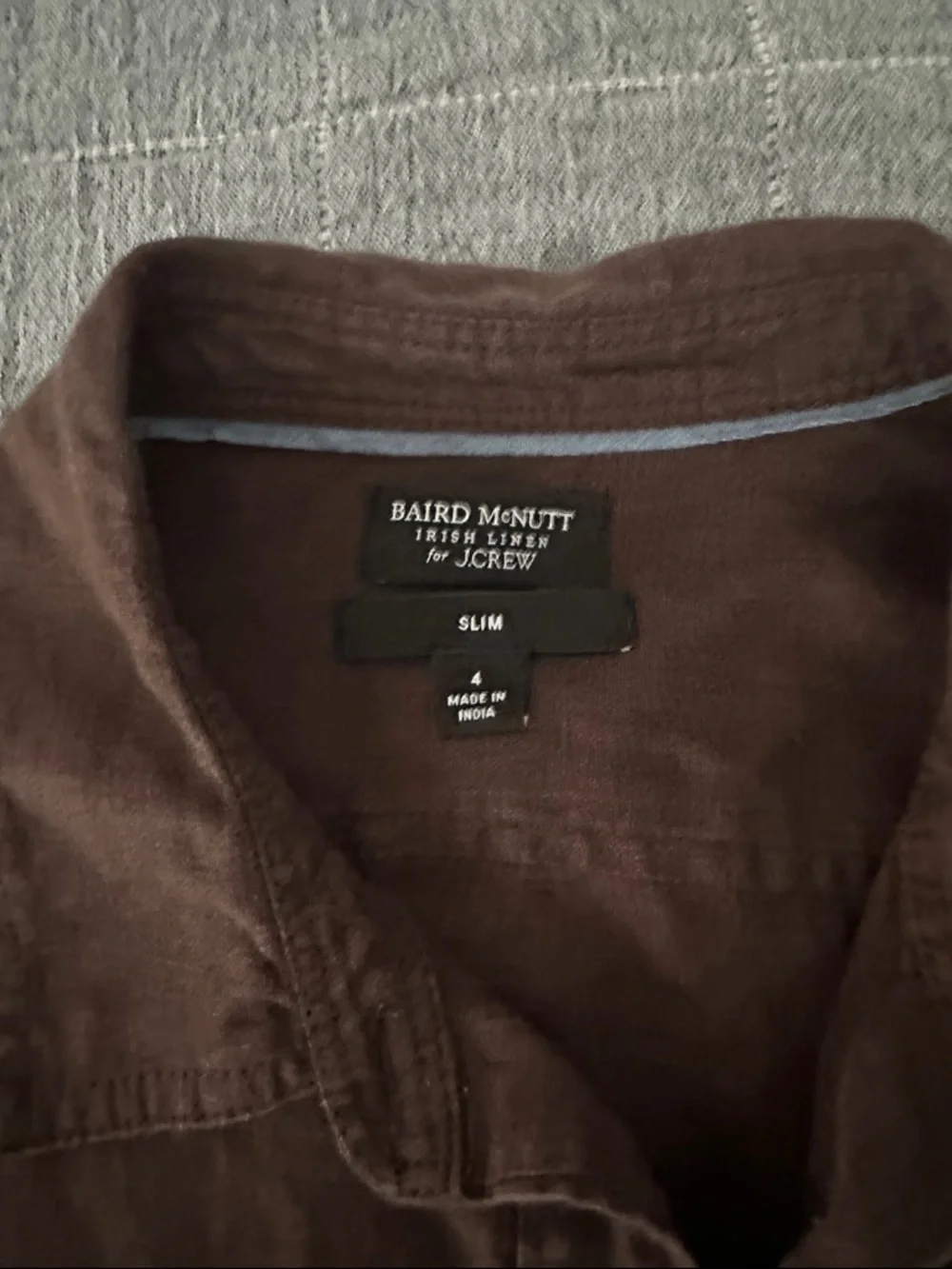 Brown Button-Up Linen Shirt by J.Crew - Picture 2 of 3